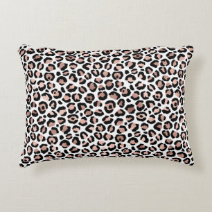 Rose Gold Schwarz Leopard druck Gepard trendy  Dekokissen