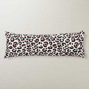Rose Gold Schwarz Leopard druck Gepard trendy  Seitenschläferkissen