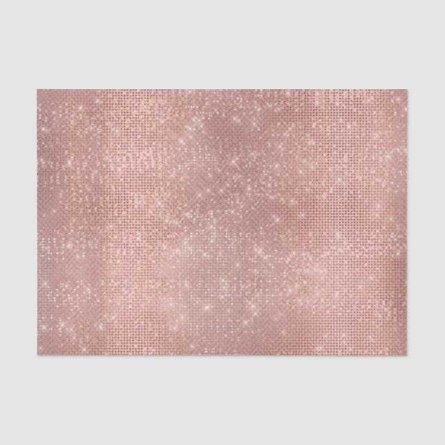 Rose Gold Schwarz Metallic Powder Glitzer Lux Seidenpapier (Vorderseite)
