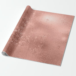Rose Gold Schwarze Funkelnd Glitzer Pulver Abstrak Geschenkpapier