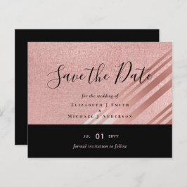 Rose Gold Schwarzer Glitzer Look WEDD RETT DATE