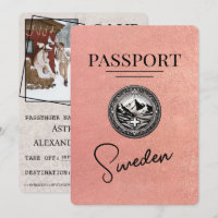 Rose Gold Schweden Pass Save the Date