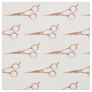 Rose Gold Scissors Friseur Stylist Salon Stoff