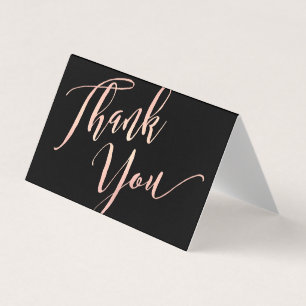 Rose Gold Script Schriftart Kalligraphie Vielen Da Visitenkarten