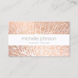 Rose Gold Sea Fan Korallen Muster Visitenkarte