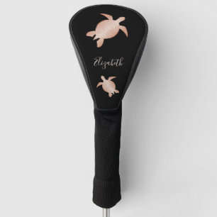 Rose Gold Sea Schildkröte Ihr Name Golf Headcover