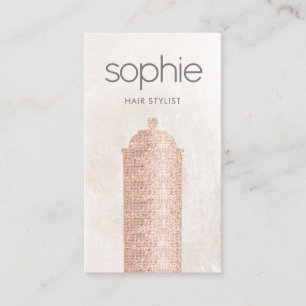 Rose Gold Sequin Haar Stylist Spray kann Salon Visitenkarte