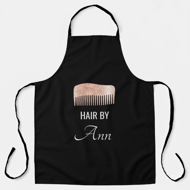 Rose GOld Sequin Hair Stylist Comb Schürze (Vorderseite)