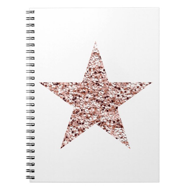Rose Gold Sequin Twinkle Clipart Shinting Star Cli Notizblock (Vorderseite)