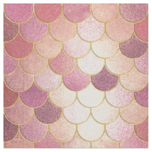 Rose Gold Shimmer Mermaid Scale Muster Stoff