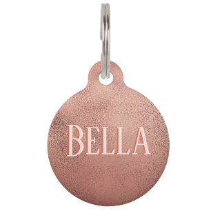 Rose Gold Shimmer Name Nimm mir Zuhause Info Hund Haustiermarke