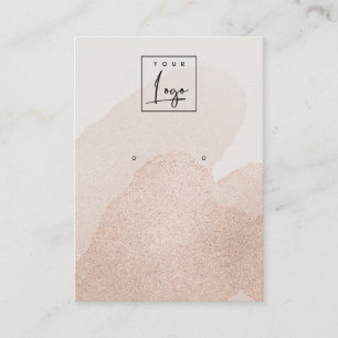 Rose Gold Shimmer Schlaglöcher erhalten Logo-Anze Visitenkarte