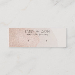Rose Gold Shiny Brush Stokes Gestank Ohrring Displ Mini Visitenkarte