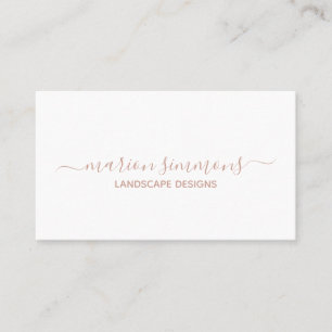 Rose Gold Signature Elegante Visitenkarte