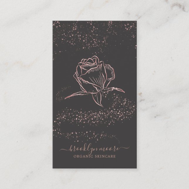 Rose-Gold-Signature-Logo Visitenkarte (Vorderseite)