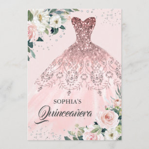 Rose Gold Silver Diamond Gourmets Blumenzwiebeln Einladung