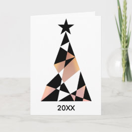 Rose Gold Simple Christmas Corporate Karte