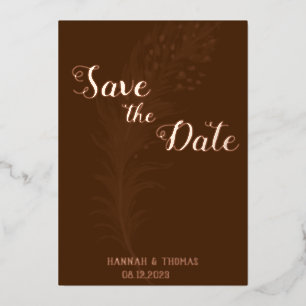 Rose Gold simple et élégant Foil Invitation
