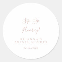 Rose Gold Sip Hooray Brautparty