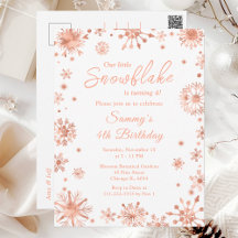 Rose Gold Snowflakes Geburtstagsparty
