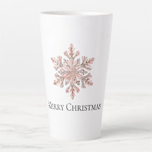 Rose Gold Snowflakes Weihnachten Milchtasse