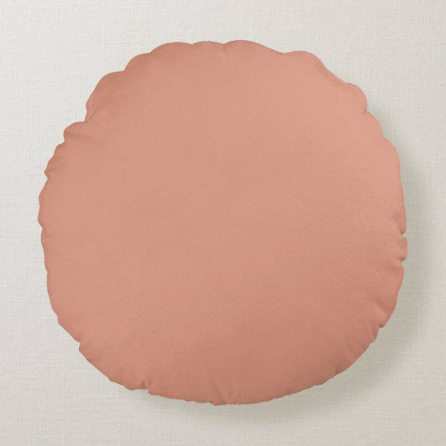 Rose Gold Solid, Modern, Simple Rundes Kissen (Vorderseite)