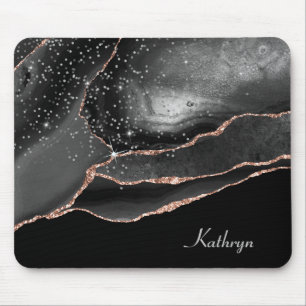 Rose Gold Sparkle Abstrakt Mousepad