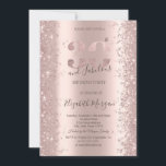 Rose Gold Sparkle Diamonds 30. Geburtstag Einladung<br><div class="desc">Elegante Rose goldene Diamanten auf einer Rose goldenen Hintergrund.</div>