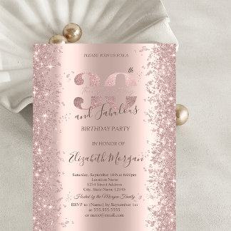 Rose Gold Sparkle Diamonds 30. Geburtstag Einladung