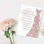 Rose Gold Sparkle Dress 40. Geburtstag Party Einla Einladung<br><div class="desc">Rose Gold Sparkle Dress 40. Geburtstag Party Einladung 40 & Fabulous Frauen 40. Geburtstag Party Variationen zu der Einladung und passende Artikel in unserem Shop</div>