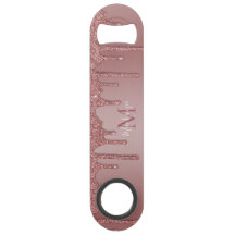 Rose Gold Sparkle Drilling Glitzer Monogram
