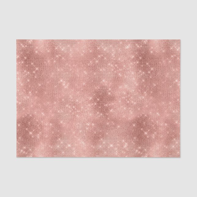 Rose Gold Sparkle Glitz Seidenpapier (Vorderseite)