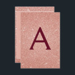 Rose Gold Sparkle Glitzer 40. Geburtstag Party Einladung<br><div class="desc">Rosa Rose Gold - Burgunder Sparkle Glitzer Girly Birthday Party Monogram Name und Initial 40. Geburtstag Party Einladung. Diese 40-jährige Einladung ist perfekt für die Rose Gold Sparkle Glitzer Girly Party auf der Suche nach Feiern in Pink Rose Gold.</div>