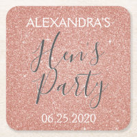 Rose Gold Sparkle Glitzer Hens Party