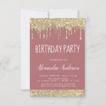 Rose Gold Sparkle Glitzer jedes Alter Geburtstag