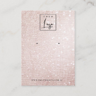 Rose Gold Sparkle Glitzer-Logo Visitenkarte