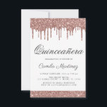 Rose Gold Sparkle Glitzer Quinceñera Feier Einladung<br><div class="desc">Blush Pink - Rose Gold und White Funkelnd Driving Glitzer Quinceañera Celebration 15. Geburtstagsparty Einladung . Das ist die perfekte elegante Quinceañera Feier Einladung für eine moderne Girly Rose Gold und Blush Sparkle Pink Glitzer Sparkle Girly fünfzehnte (fünfzehn) Geburtstagsparty. Bitte kontaktieren Sie den Designer,  um passende Sonderanfertigungen zu erhalten.</div>