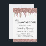 Rose Gold Sparkle Glitzer Quinceñera Feier Einladung<br><div class="desc">Blush Pink - Rose Gold und White Funkelnd Driving Glitzer Quinceañera Celebration 15. Geburtstagsparty Einladung . Das ist die perfekte elegante Quinceañera Feier Einladung für eine moderne Girly Rose Gold und Blush Sparkle Pink Glitzer Sparkle Girly fünfzehnte (fünfzehn) Geburtstagsparty. Bitte kontaktieren Sie den Designer,  um passende Sonderanfertigungen zu erhalten.</div>