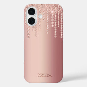Rose Gold Sparkle iPhone 16 Hülle