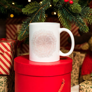 Rose Gold Sparkle Weihnachtsfeiertag Tasse