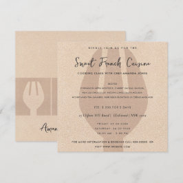 ROSE GOLD SPOON FORK COOKING KLASSE EINLADEN VORLA EINLADUNG