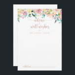 Rose Gold Spring Blumenzwiebeln Wünsche Hinweiskarte<br><div class="desc">Diese Rose goldgelben Frühling Blumen Hochzeit auch Wünsche Beratung Karte ist ideal für eine rustikale Hochzeit. Das Design besticht durch eine Fülle von bunten Pfannkuchen und grünem Blattwerk, das schön in hübsche Bouquets eingefasst ist und die natürliche Schönheit inspiriere. Diese Karten sind ideal für Hochzeiten, Brautparty, Babydusche, Graduiertenfest u.v.m. Personalisieren...</div>