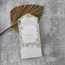 Rose Gold Spring Floral Wedding