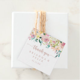 Rose Gold Spring Floral Wedding Geschenkanhänger