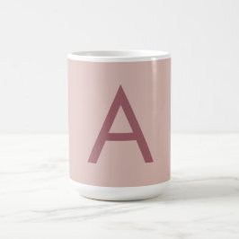 Rose Gold Staub Modernes Monogramm Anfangsbuchstab Kaffeetasse