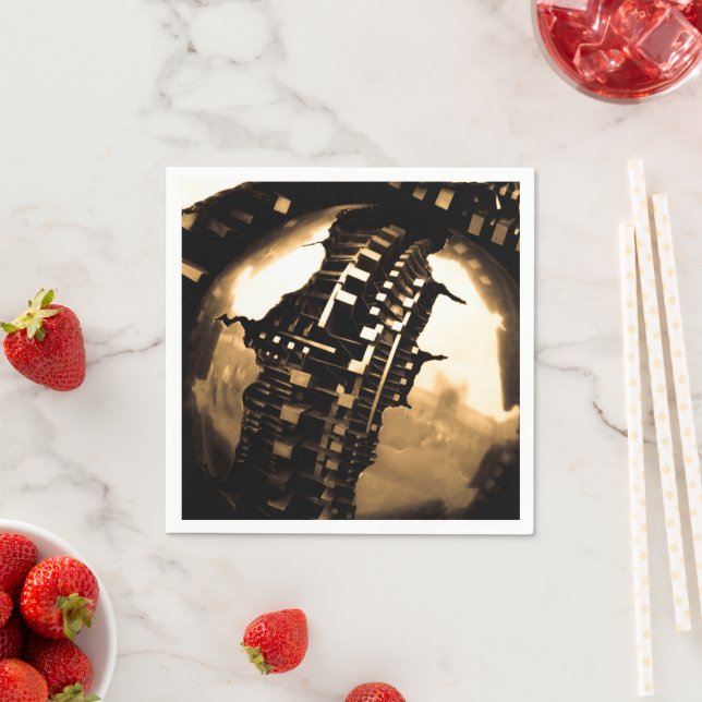 Rose Gold Steampunk Serviette (Beispiel)