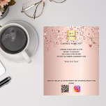 Rose gold Sterne Firmenlogo qr Codeinstagramm Flyer<br><div class="desc">Personalisieren Sie Ihr Firmenlogo,  Ihren Namen,  Ihre Adresse,  Ihren Text,  Ihren eigenen QR-Code und fügen Sie ihn Ihrem Instragentenkonto hinzu. Eine Rose goldener Hintergrund,  mit Sternen verziert.</div>