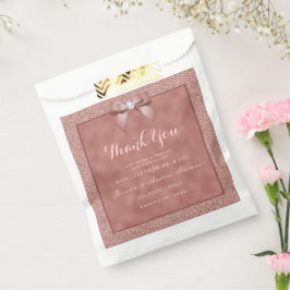Rose Gold & Stylish Glitzer Wedding Geschenktütchen