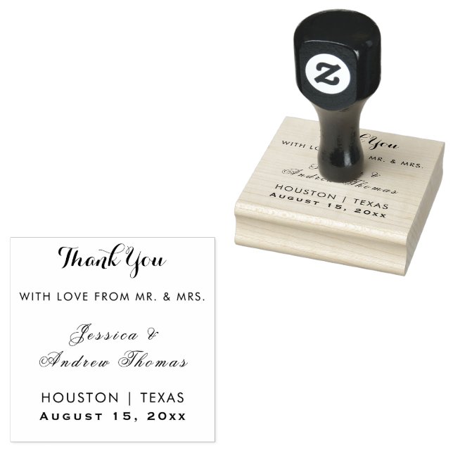 Rose Gold & Stylish Glitzer Wedding Gummistempel (Stempel)