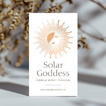 Rose Gold Sun Goddess Girl Spray Tanning Salon